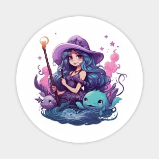 Kawaii Mermaid Witch Magnet